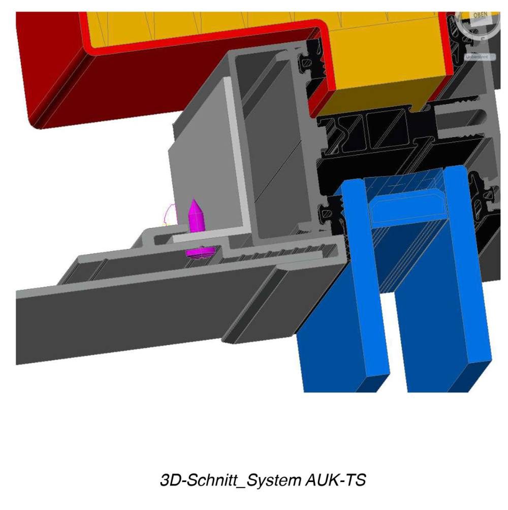 Laibungsblechsystem – 3D-Schnitt System AUK-TS